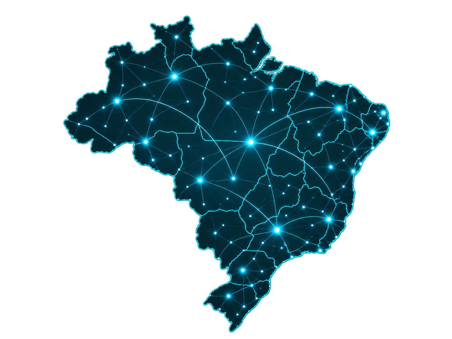 Mapa do Brasil representando o Ecossistema Médico Nacional